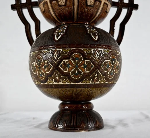 Importants Vases Cloisonnés en Céramique, Hispano-Mauresque - Fin XIXe