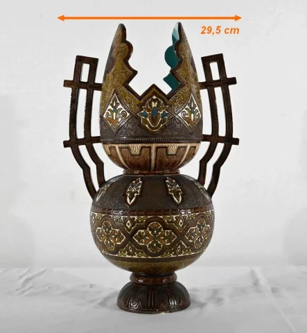 Importants Vases Cloisonnés en Céramique, Hispano-Mauresque - Fin XIXe
