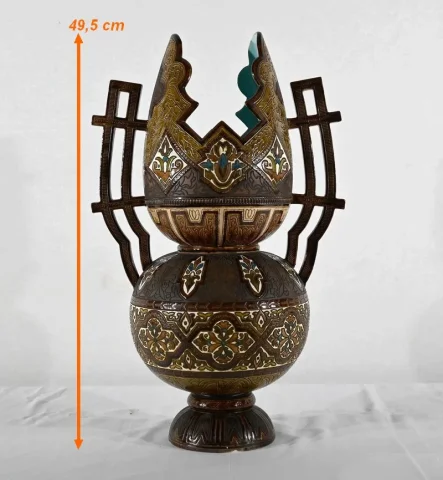 Importants Vases Cloisonnés en Céramique, Hispano-Mauresque - Fin XIXe