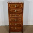 Petit Chiffonnier en Marqueterie de bois précieux, époque Napoléon III – Milieu XIXe