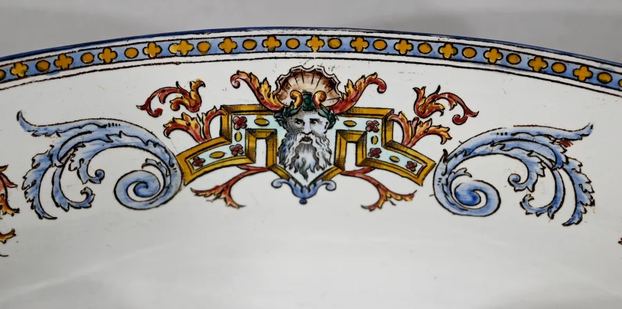 Jardinière en Faïence de Gien, style Renaissance – Début XXe