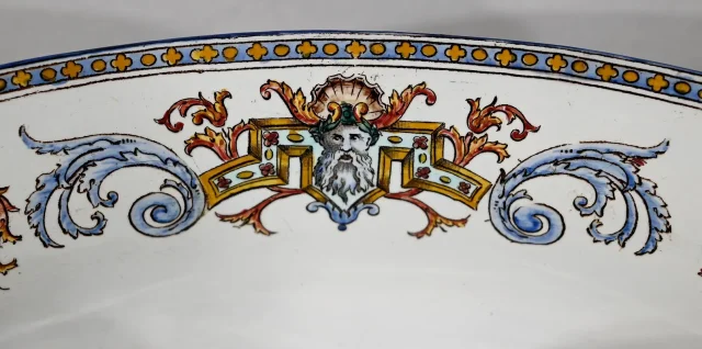 Jardinière en Faïence de Gien, style Renaissance – Début XXe