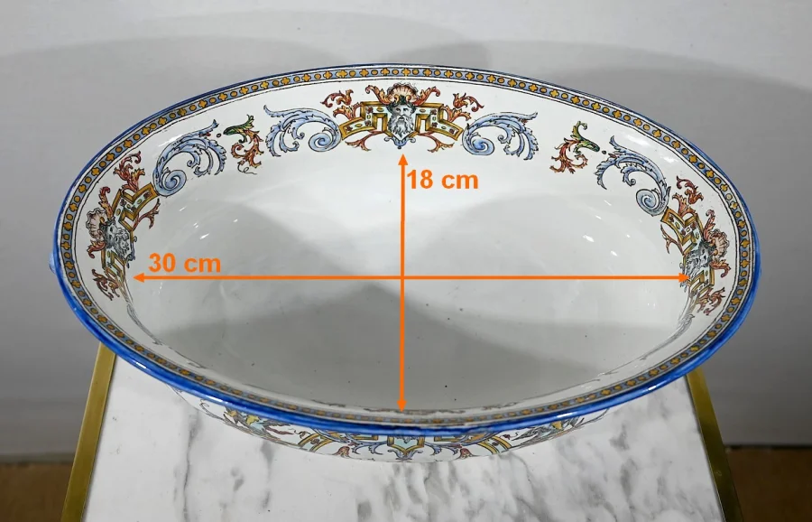 Jardinière en Faïence de Gien, style Renaissance – Début XXe