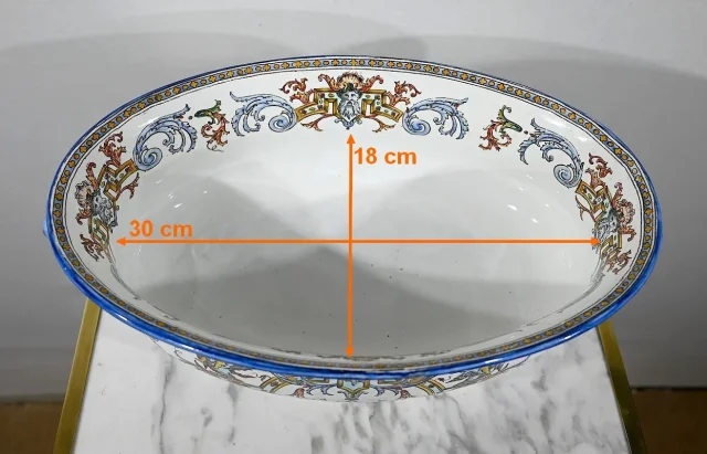 Jardinière en Faïence de Gien, style Renaissance – Début XXe