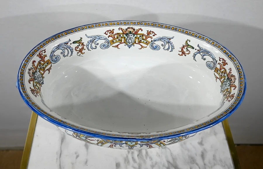 Jardinière en Faïence de Gien, style Renaissance – Début XXe