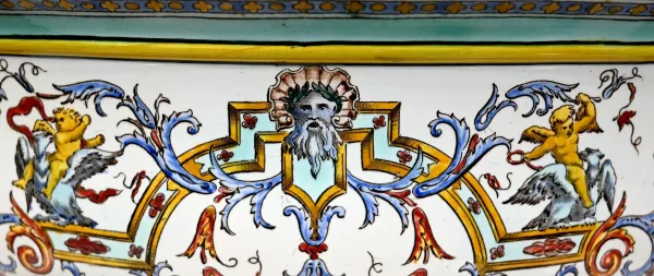 Jardinière en Faïence de Gien, style Renaissance – Début XXe