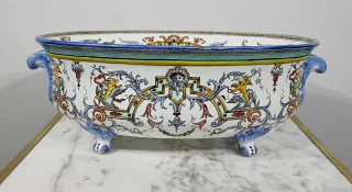 Jardinière en Faïence de Gien, style Renaissance – Début XXe