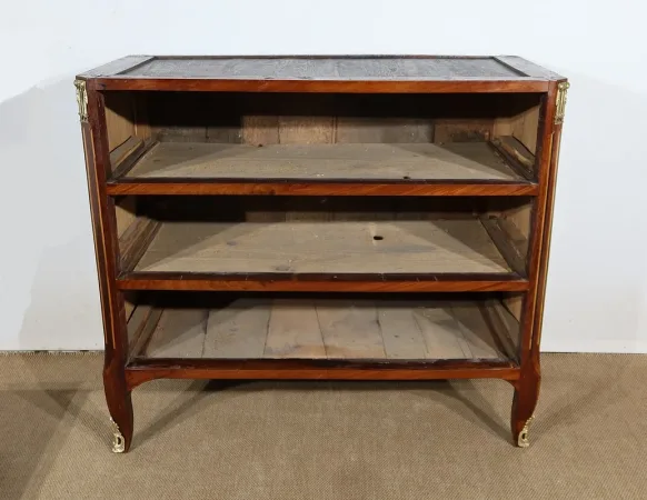 Petite Commode en Marqueterie de Bois Précieux, estampillée C-M. Magnien, époque Louis XVI – XVIIIe