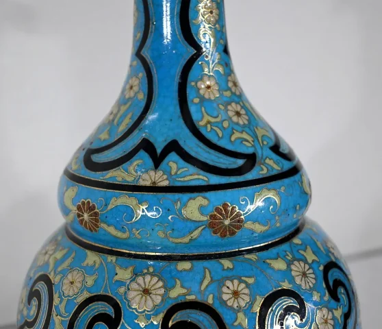 Paire de Lampes en Porcelaine et Bronze, époque Napoléon III – Milieu XIXe