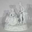 Faïence « Couple de Galants », d’après F.Boucher, Sèvres – Fin XIXe