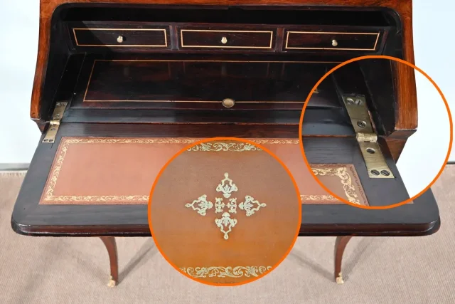 Petit Bureau de Dame en Placage de Palissandre, style Louis XV – 2ème partie du XIXe