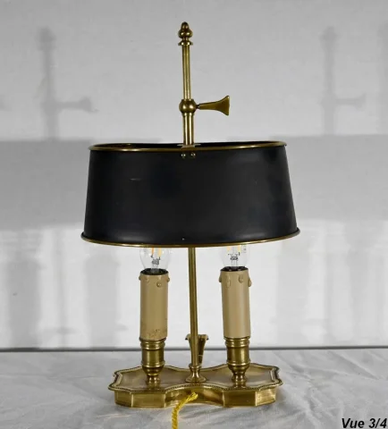 Petite Lampe Bouillotte en Laiton - Fin XIXe
