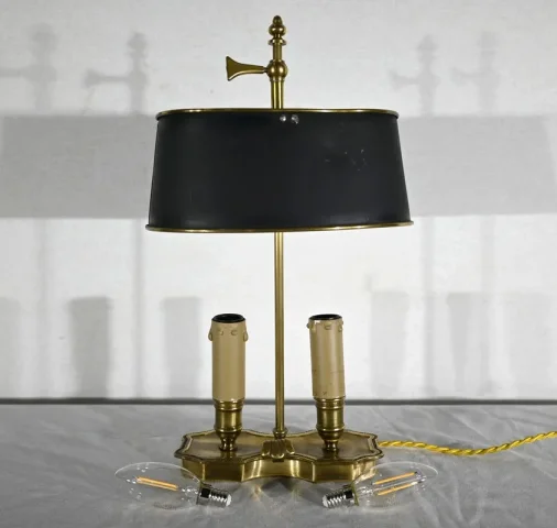 Petite Lampe Bouillotte en Laiton - Fin XIXe