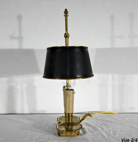 Petite Lampe Bouillotte en Laiton - Fin XIXe