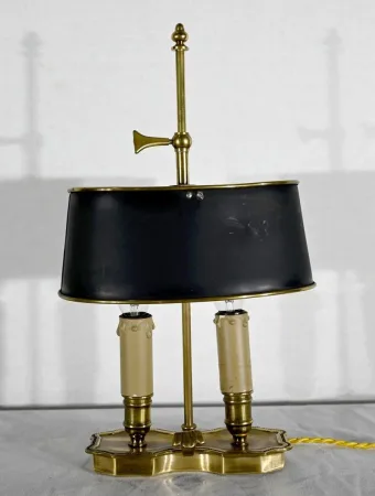 Petite Lampe Bouillotte en Laiton - Fin XIXe
