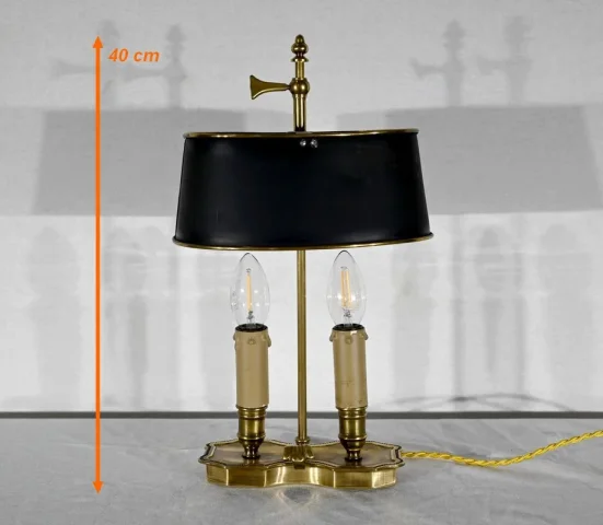 Petite Lampe Bouillotte en Laiton - Fin XIXe