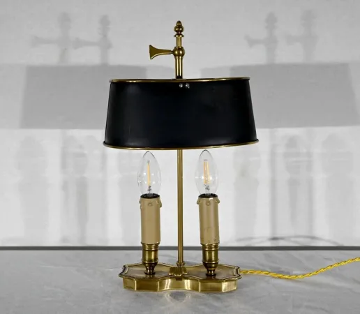 Petite Lampe Bouillotte en Laiton - Fin XIXe