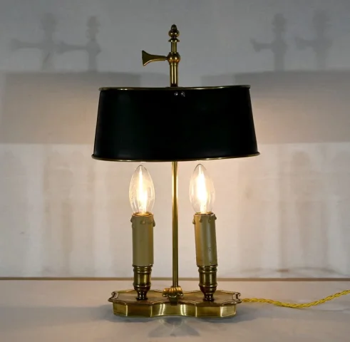 Petite Lampe Bouillotte en Laiton - Fin XIXe