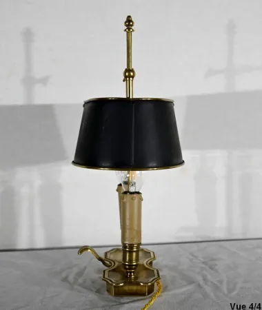 Petite Lampe Bouillotte en Laiton - Fin XIXe
