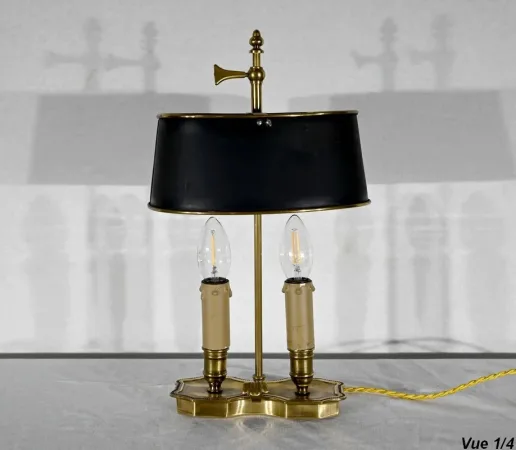 Petite Lampe Bouillotte en Laiton - Fin XIXe