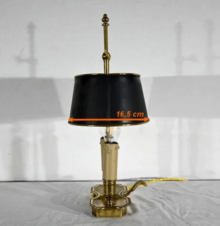 Petite Lampe Bouillotte en Laiton - Fin XIXe