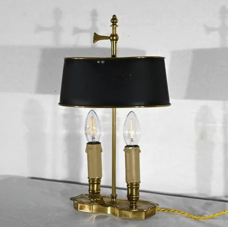 Petite Lampe Bouillotte en Laiton - Fin XIXe