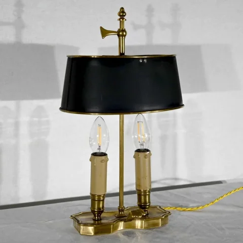 Petite Lampe Bouillotte en Laiton - Fin XIXe