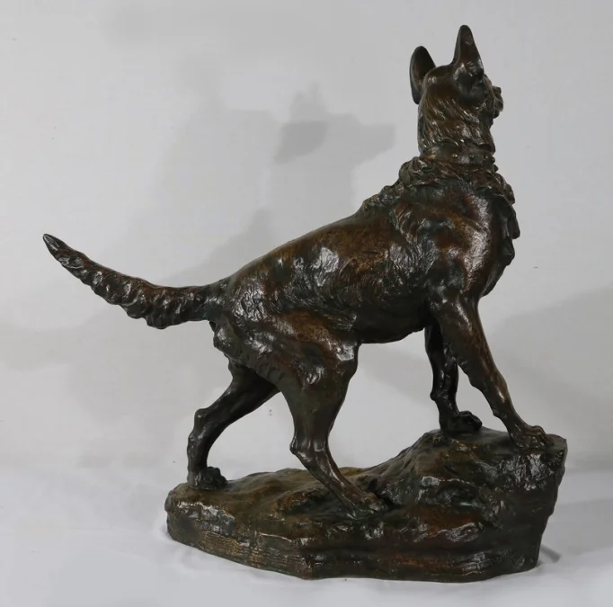 BRONZE-HUND signiert TF CARTIER