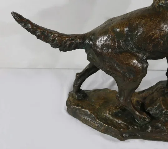 BRONZE DOG signed T-F CARTIER