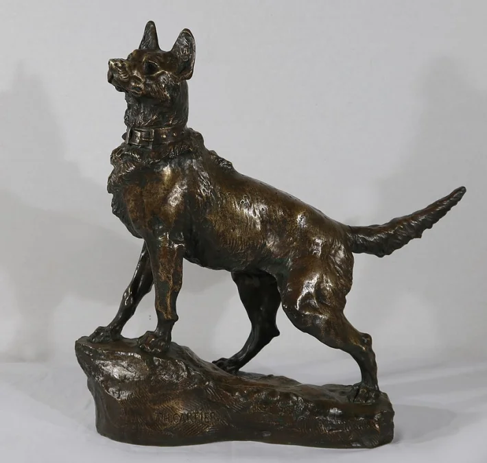 BRONZE-HUND signiert TF CARTIER