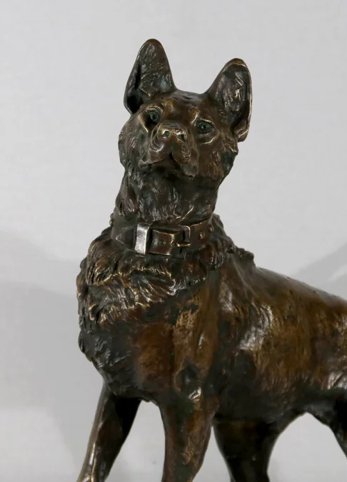 BRONZE-HUND signiert TF CARTIER