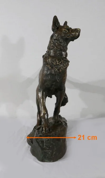 BRONZE-HUND signiert TF CARTIER