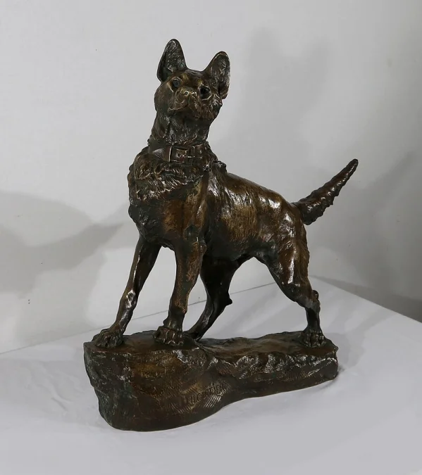 BRONZE-HUND signiert TF CARTIER