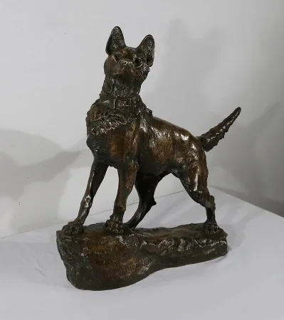 Important Bronze « Le Berger » de T-F. Cartier – Début XXe