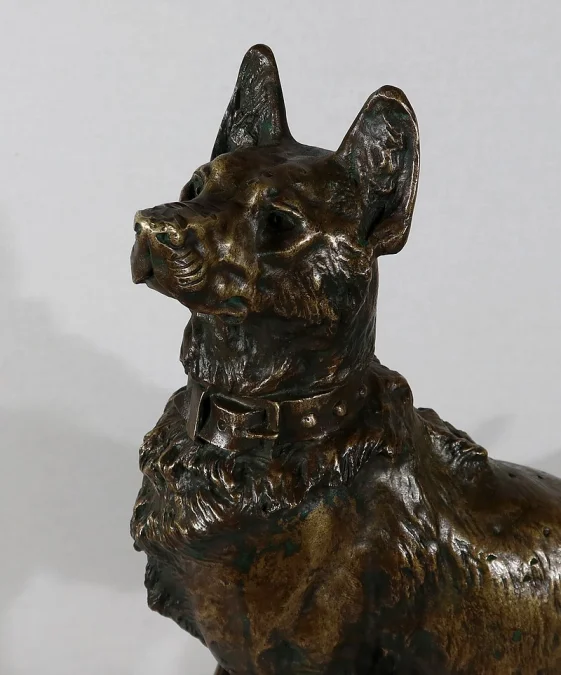 BRONZE-HUND signiert TF CARTIER