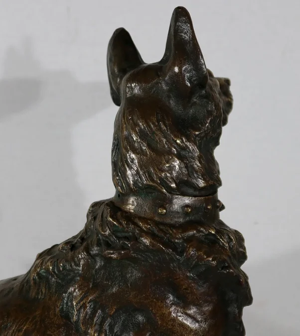 BRONZE-HUND signiert TF CARTIER