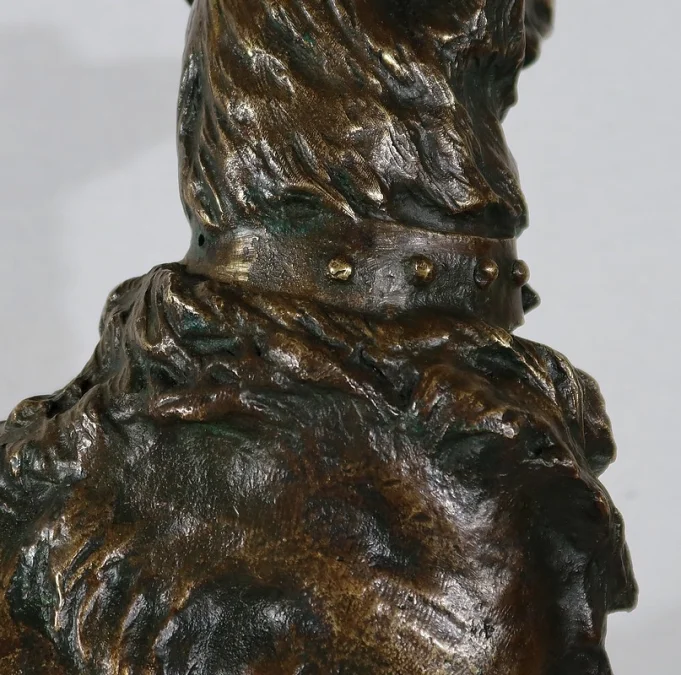 BRONZE-HUND signiert TF CARTIER