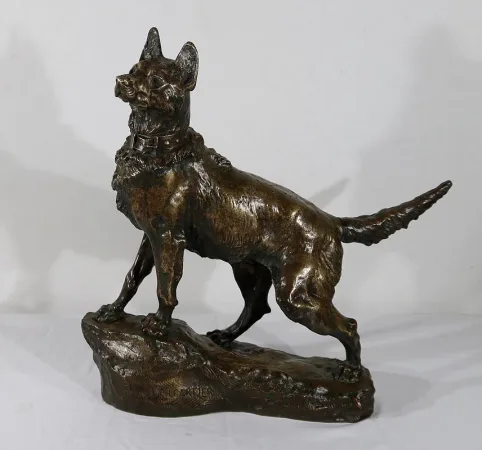 Important Bronze « Le Berger » de T-F. Cartier – Début XXe