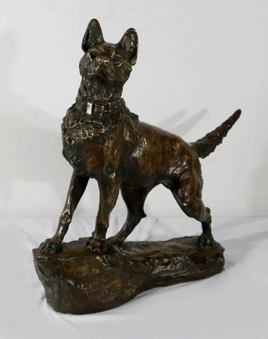 BRONZE-HUND signiert TF CARTIER