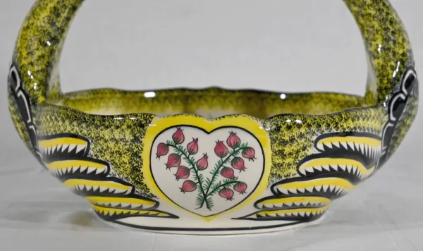 Panier en Faïence, Manufacture Henriot Quimper – Milieu XXe