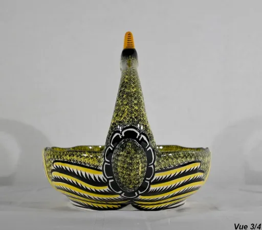 Panier en Faïence, Manufacture Henriot Quimper – Milieu XXe