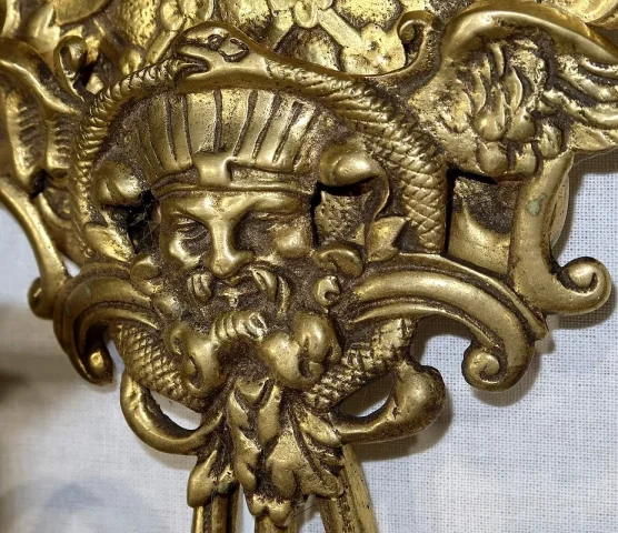 Importante Paire d’Appliques à 3 branches en bronze doré, Napoléon III – Milieu XIXe