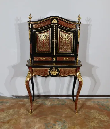 Petit Cabinet en Marqueterie Boulle, époque Napoléon III – Milieu XIXe