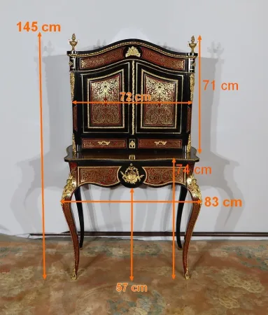 Petit Cabinet en Marqueterie Boulle, époque Napoléon III – Milieu XIXe