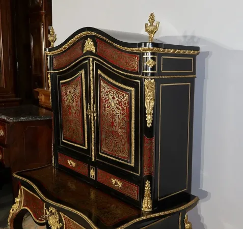 Petit Cabinet en Marqueterie Boulle, époque Napoléon III – Milieu XIXe