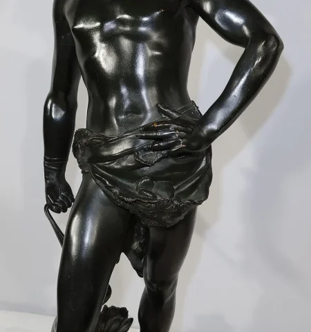 Important Bronze « David », par A. Gaudez – Fin XIXe