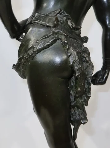 Important Bronze « David », par A. Gaudez – Fin XIXe