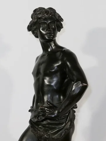 Important Bronze « David », par A. Gaudez – Fin XIXe