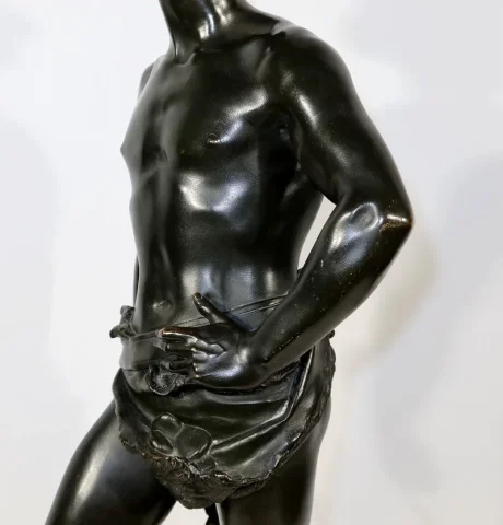Important Bronze « David », par A. Gaudez – Fin XIXe
