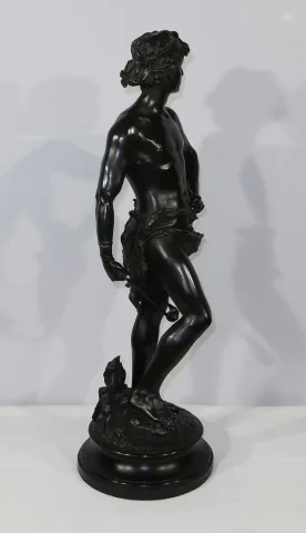 Important Bronze « David », par A. Gaudez – Fin XIXe